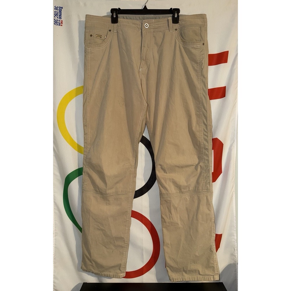 Kuhl Radikl Pants Mens 40x34 Beige Khaki Workwear Gorp Outdoor